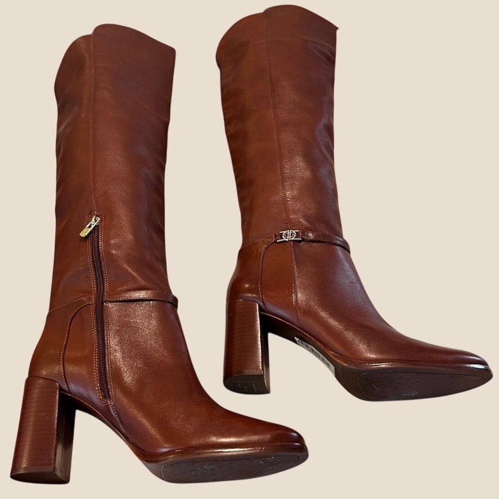 Antonio Melani Malindah Leather Block Heel Over the Knee Boots. 9.5M 3.5"Heel - Picture 4 of 5